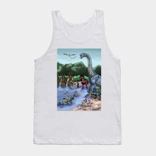 Prehistoric Watering Hole Tank Top